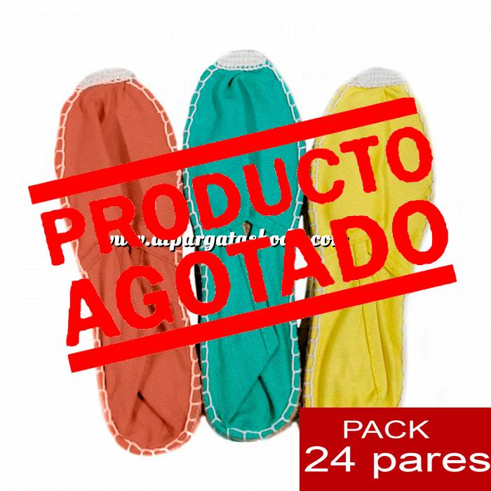 Imagen Mujer Colores Lisos Alpargatas Colores Pastel PRIMAVERA - Caja 24 pares 