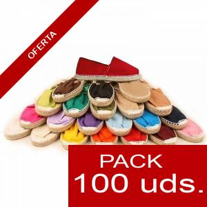 Mujer Colores Lisos - Pack 100 alpargatas 