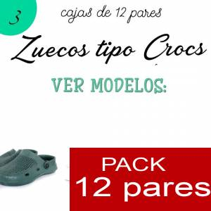 Imagen Zuecos tipo Crocs Zuecos tipo Crocs HOMBRE - Verde Kaki - CAJA DE 12 UDS (Últimas Unidades) 